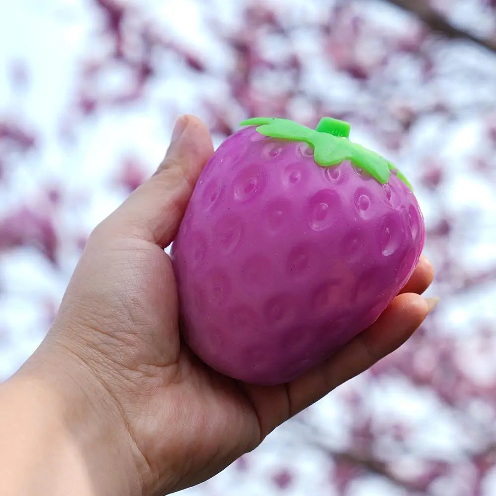 Color-Changing Strawberry Mango Antistress Toy Kids Grownups Squeeze Squishy Toys Stress Relief Squeeze Toy for Adults