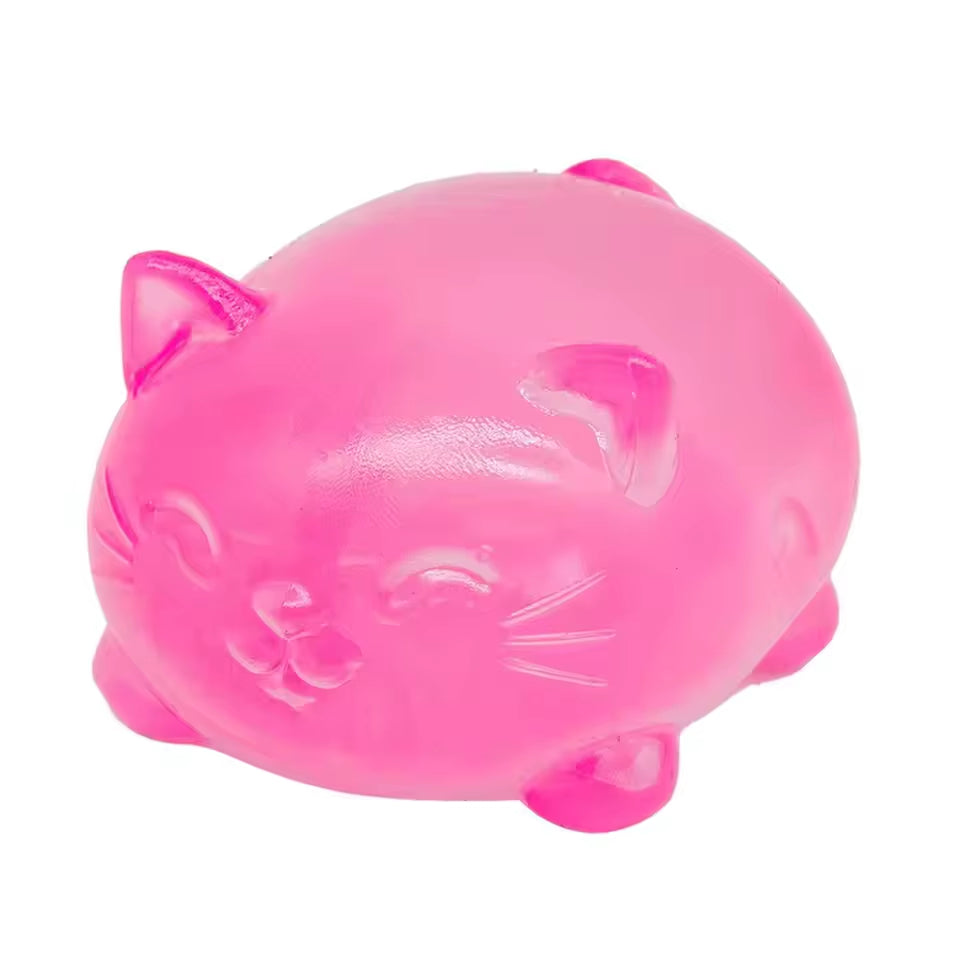 1Pc Mini Cute Cat Maltose Decompression Toy Non Stick Odorless Non-Toxic Fun Toy Pressure Relief Tool for Adults and Students