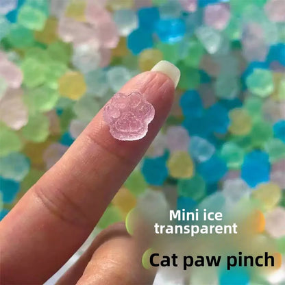 50Pcs Mini Cat Paw Taiyaki Squishy Toy - Stress Relief Fidget Sensory Toys for Kids Adults, Anti-Anxiety Squeeze Squishies Gift