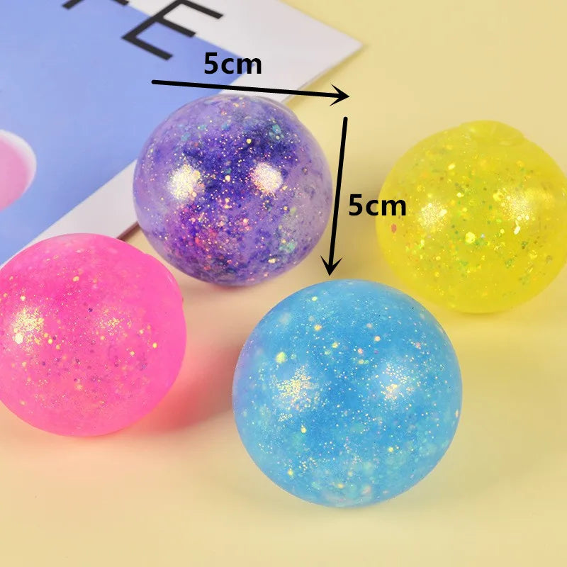 Maltose Colorful Aurora Duck Squeeze Toy Soft Cute Animal Stress Relief Decompression Stretch Toy for Adults and Children Gift